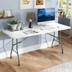 Tangkula 3 PCS Folding Picnic Table Set W/ 6 Ft Table & 2 Benches HDPE Tabletop Bench Top Coffee 11 Tangkula 3 PCS Folding Picnic Table Set W/ 6 Ft Table & 2 Benches HDPE Tabletop Bench Top Coffee -Tangkula GUEST eb0d2c1b 83d6 4d90 8237 e285b26e0a7d