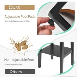 Tangkula 2-Tier Industrial Round End Table Metal Sofa Side Table W/ Storage Shelf -Tangkula GUEST edf14bd9 6a21 4eb3 b711 523946f5fcc8