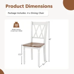 Tangkula Dining Chairs Set Of 4 Wood Farmhouse Dining Room Side Chairs For Home Kitchen -Tangkula GUEST ee0ddea8 6c9d 44ab 93cb 5678b746cd33
