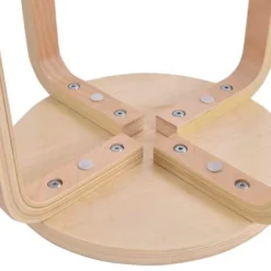 Tangkula 4 Pcs 17" Round Stacking Stool Dining Chair Set Backless Wood Seats Natural -Tangkula GUEST ef9949eb 0b59 4be1 908b 6e852435ee9b