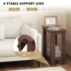 Tangkula Wood End Table 2-tier Rectangular Side Table Home Accent Table W/ Storage Shelf Small Night Stands Sofa Side Coffee Table Mahogany/White 10 Tangkula Wood End Table 2-tier Rectangular Side Table Home Accent Table W/ Storage Shelf Small Night Stands Sofa Side Coffee Table Mahogany/White -Tangkula GUEST f2921eee 5a4c 4b28 8e72 066557d96120