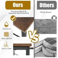 Tangkula Large L-shaped Computer Desk 60” Convertible Corner Desk With 4 Storage Shelves 95” 2-Person Long Study Writing Workstation Black/Rustic Brown/Natural/Grey 19 Tangkula Large L-shaped Computer Desk 60” Convertible Corner Desk With 4 Storage Shelves 95” 2-Person Long Study Writing Workstation Black/Rustic Brown/Natural/Grey -Tangkula GUEST f377c8f7 6f08 4ea6 b18f 4fc3450a898b