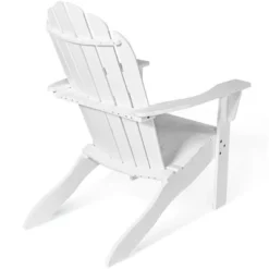 Tangkula 2PCS Wooden Classic Adirondack Chair Lounge Chair Outdoor Patio White -Tangkula GUEST f4801072 102d 485a a1bc 11ad4c276681