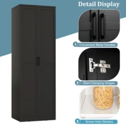 Tangkula 70" Storage Cabinet Freestanding Pantry Cabinet W/2 Doors & 5 Shelves Black 15 Tangkula 70" Storage Cabinet Freestanding Pantry Cabinet W/2 Doors & 5 Shelves Black -Tangkula GUEST f4c236dc b51e 4de7 88b0 9af00e444a9d