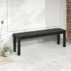 Tangkula 55" HDPE Outdoor Bench For 2-3 People Weatherproof Backless Patio Garden Bench