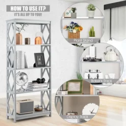 Tangkula 5-Tier Open Bookshelf Bookcase Standing Casual Home Storage Display Rack 14 Tangkula 5-Tier Open Bookshelf Bookcase Standing Casual Home Storage Display Rack -Tangkula GUEST f53eb611 0146 463e bac2 9405f29ffa7e