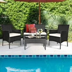 Tangkula 8PCS Outdoor Furniture Set Patio Rattan Conversation Set W/ Cushion -Tangkula GUEST f5dfafba aa72 42ae 8dd7 ae66cdbda0fe