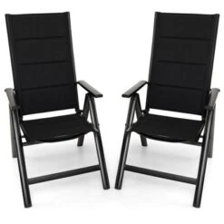 Tangkula Set Of 2 Patio Folding Chairs Lightweight Outdoor Dining Chairs W/ Padded Seat -Tangkula GUEST f626f1de 8289 4ea9 bf07 e021bf9286ea