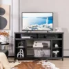 Tangkula 58" TV Stand Entertainment Console Center W/ Adjustable Open Shelves Up To 65"