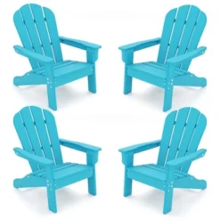 Tangkula 4PCS Kid's Adirondack Chair All-Weather HDPE Toddler Lawn Chair W/ Ergonomic Design -Tangkula GUEST fd7447d6 310e 4bcb 82e3 51dc78d99d43