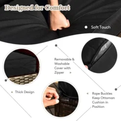 Tangkula 9 Pieces Furniture Set W/ 50,000 BTU Propane Fire Pit Table Patio Black 9 Tangkula 9 Pieces Furniture Set W/ 50,000 BTU Propane Fire Pit Table Patio Black -Tangkula GUEST fddf78d1 87ec 492b 8c3d 29e503ec41f8