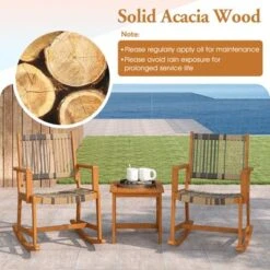Tangkula 3 Pieces Rocking Bistro Set PE Rattan Front Porch Chairs W/ Coffee Table 14 Tangkula 3 Pieces Rocking Bistro Set PE Rattan Front Porch Chairs W/ Coffee Table -Tangkula GUEST fe2f26f9 55aa 49b2 877f f685ffa46a3f